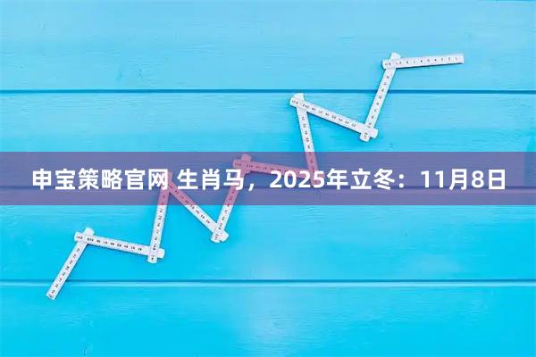 申宝策略官网 生肖马，2025年立冬：11月8日