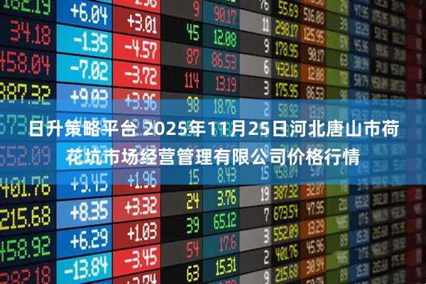 日升策略平台 2025年11月25日河北唐山市荷花坑市场经营管理有限公司价格行情