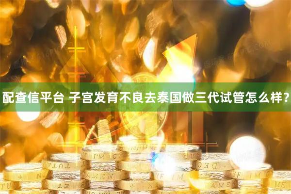 配查信平台 子宫发育不良去泰国做三代试管怎么样？